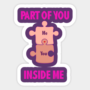 Valentine Funny Puzzle for Women Sticker